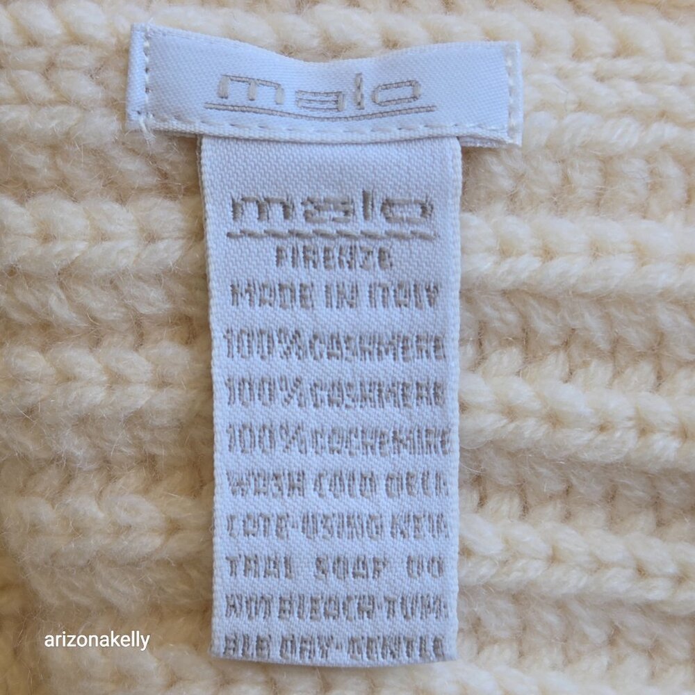 NWOT Malo Cashmere Neck Warmer Ivory - Picture 3 of 15